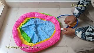 Pumping Inflatable Baby Pool with Air Pump [upl. by Akieluz]