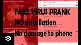 Fake virus prank no installation no harm to phone troll away [upl. by Pattin]