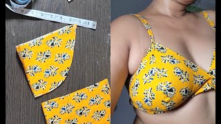 40 Size No Hook Cotton Bra Cutting and Stitching [upl. by Worthy]