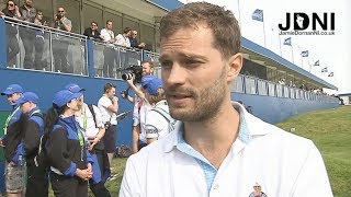 Jamie Dornan  DDF Irish Open  Local N Ireland TV News Reports [upl. by Aleac]