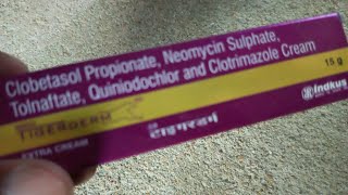 Clobetasol Propionate Neomycin Sulphate Tolnaftate Quiniodochlor and Clotrimazole Cream Tigerdrem [upl. by Semaj240]