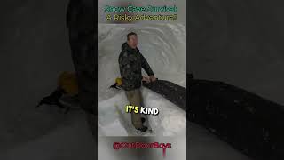 Snow Cave Survival A Risky Adventure All cred to OutDoorboys camping camping snow survival [upl. by Mharba120]