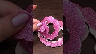 Super Easy Flower Making flowermaking diy craft diycraft diyflower foamsheetflowers [upl. by Onej]