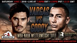 SAMUEL VARGAS VS MAURO GODOY FULL FIGHT  LIVESTREAM  BOXCASTER [upl. by Anilorak]