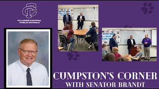 Cumpstons Corner with Senator Brandt [upl. by Aisac]