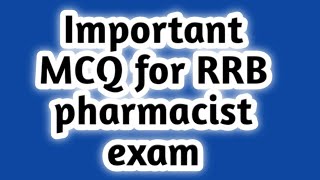 Rrb pharmacist exam [upl. by Urian256]