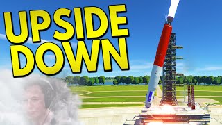 Can you launch a Rocket UPSIDE DOWN in KSP [upl. by Solita]