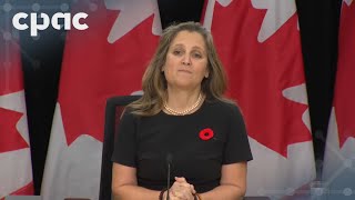 Chrystia Freeland discusses Donald Trump’s US election win – November 6 2024 [upl. by Shelbi145]