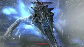 Epic Dragon Battle Confronting 2 Dragons Simultaneously in Skyrim [upl. by Karlis316]