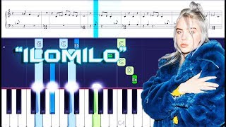 Billie Eilish  ilomilo  EASY Piano Tutorial [upl. by Warfourd544]