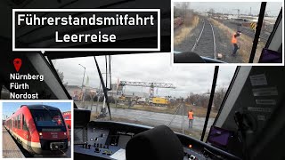 FührerstandsmitfahrtLeerfahrt Nürnberg Hauptgüterbahnhof über Fürth nach Nürnberg Nordost Ringbahn [upl. by Nakasuji]