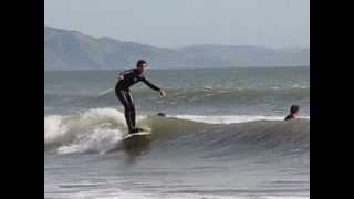 Surfing Bolinas Marin County California [upl. by Alarice]