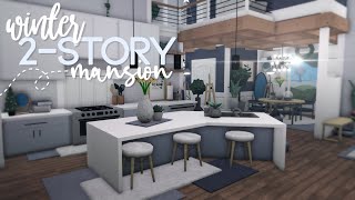 Bloxburg  Winter TwoStory Mansion  250k  Speedbuild [upl. by Nnylyma]