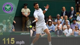 Novak Djokovic vs Roberto Bautista Agut Wimbledon 2019 semifinal highlights [upl. by Dolphin96]