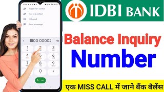 IDBI Bank Balance Enquiry Number  IDBI BANK Balance Check Number  SIKHO G [upl. by Nnaeirb]