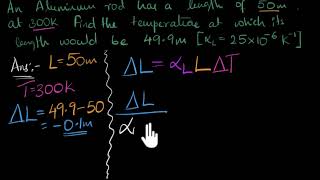 Linear expansion numerical  Class 11 India  Physics  Khan Academy [upl. by Eibba405]