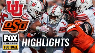 No 12 Utah Utes vs No 14 Oklahoma State Cowboys Highlights  FOX College Football [upl. by Alexa]