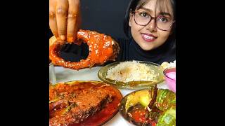 ASMR EATING SPICY FISH CURRY🔥 BASMATI RICE  shorts mukbangnasmreating mukbangasmr asmr [upl. by Aleahpar]