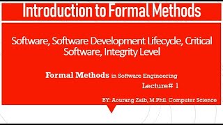 Introduction to Formal Methods Lecture 1 UrduHindi [upl. by Hibben137]