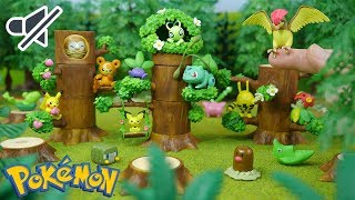 ポケモンの森 Pokemon Forest REMENT Miniatures  No Music ASMR [upl. by Peace]