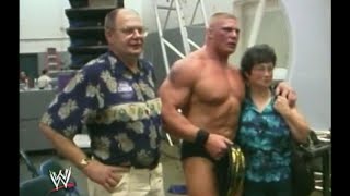 Unseen Rare Video of Brock Lesnar with his parents backstage Summerslam 2002 [upl. by Mailand]