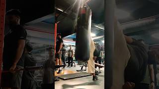 high kick practice on kick bag shortsfeed viral gym karate trending [upl. by Mali]