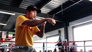 ROMAN CHOCOLATITO GONZALEZ READY TO RECLAIM POUND 4 POUND STATUS FULL MEDIA WORKOUT [upl. by Berlyn499]