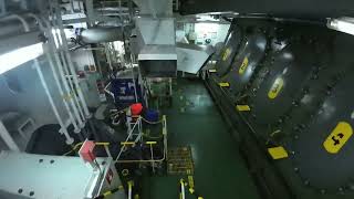 Container Ship Engine Room Tour Wear Ear Phones [upl. by Akenot991]