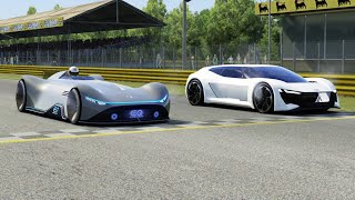 MercedesBenz Vision EQ Silver Arrow Concept vs Audi PB18 ETron Concept at Monza Full Course [upl. by Joell301]