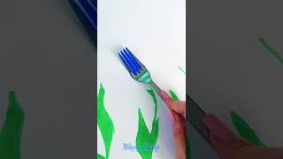 Fork Drawing Hack for Fun Play Time 🍴🖼️ [upl. by Adraynek]