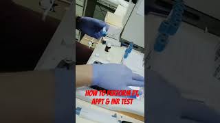 How to perform PT APTT amp INR Test in laboratory labtechnician labisb trending foryou [upl. by Ellehcyt]