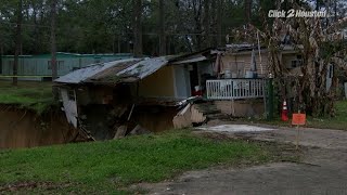 Massive sinkhole opens under trailer homes [upl. by Nyre]