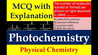 Photochemistry MCQ Physical Chemistry objective questions with explanation for BSc  UG students [upl. by Sama118]