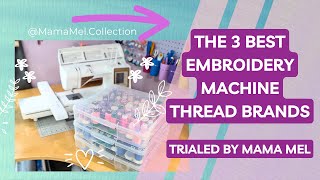 3 Best Embroidery Machine Threads  Top Single Needle Embroidery Machine Thread Options [upl. by Lletniuq]