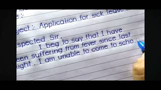 Sick Leave Application to the principle for class iii3 [upl. by Atinauq]