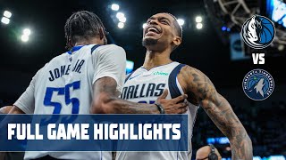 Dallas Mavericks Team Highlights vs Minnesota Timberwolves  53024 [upl. by Mehetabel636]