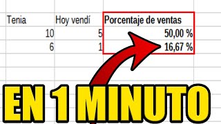 como SACAR PORCENTAJE en LIBREOFFICE CALC ✅ACTUALIZADO✅ [upl. by Otina188]