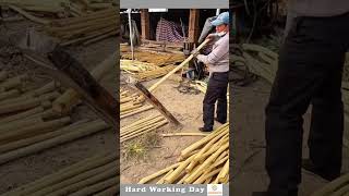 The Process Of Straightening Wood [upl. by Krysta]