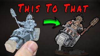 How To Paint A Primaris Chaplain On Bike From Indomitus [upl. by Redle566]