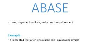 ABASE  Meaning and Learning Tricks [upl. by Carmelle]