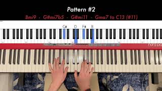 1 Minute Piano  Modern Progressions Haitus Kaiyote quotRed Roomquot [upl. by Nalak]