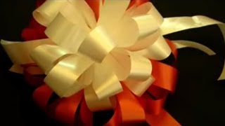 Beautiful Ribbon Bow Gift Tutorial [upl. by Esilanna452]