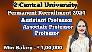 Tripura University vacancy  University of tamil vacancy  Permanent Job [upl. by Aihcsrop]