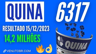 🍀 Resultado Quina 6317 [upl. by Eillod]