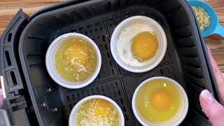 Easy Air Fryer Baked Eggs [upl. by Lashonde]