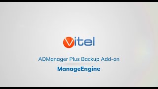 ADManager Plus Backup Addon  ManageEngine [upl. by Tolmach]