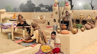 Desert Women Morning Routine in Fog Village Life Pakistan  cooking Traditional Village Foods [upl. by Isidro799]