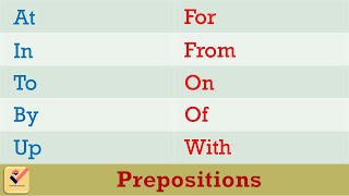 Prepositions in English  40 Important prepositions  Vocabulary  List of Prepositions [upl. by Nahsyar]