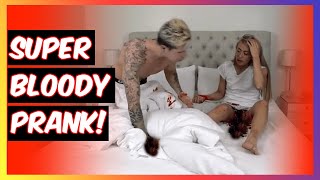 PERIOD PRANK ON BOYFRIEND  Robinbirrell [upl. by Ayres714]