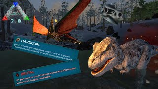 ARK Survival Evolved Mobile Hardcore Brutal EP 25 Alpha T Rex Hunting [upl. by Eilarol]